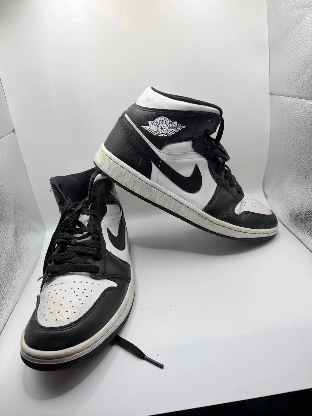 Jordan Black/White High Top Sneakers